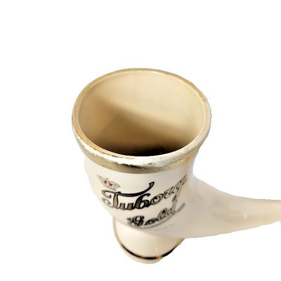 3 Tuborg and Tuborg Gold Horn Beer Mugs Barware Display Pieces Decor Gold Trim - Picture 5 of 12